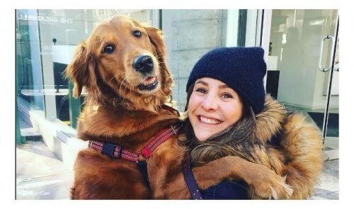 Cagnolina regala abbracci agli sconosciuti per strada