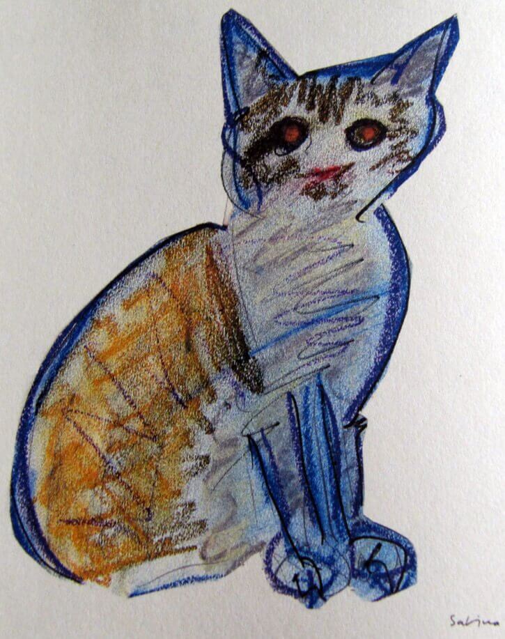 un gatto disegnato da Joaquín Sabina