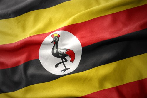 la bandiera nazionale dell'Uganda