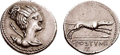 non è raro trovare dei cani raffigurati sulle facce di antiche monete
