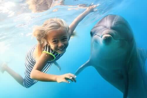 La delfinoterapia: i benefici per i bambini